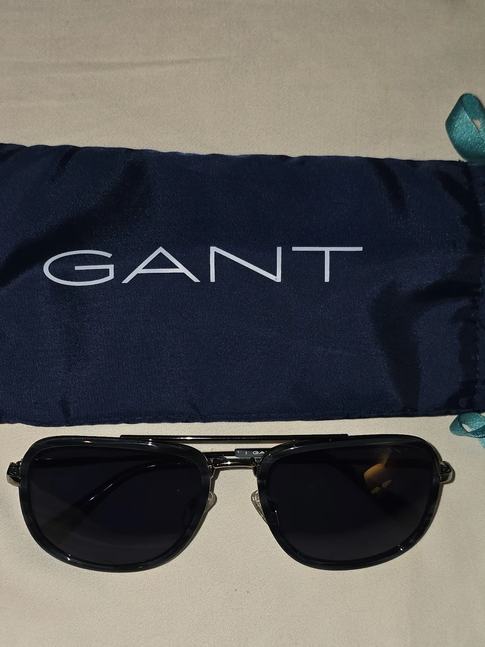 NWOT GANT Conti Senator G20 Flex Aviator Sunglasses Full Set 58-16-140